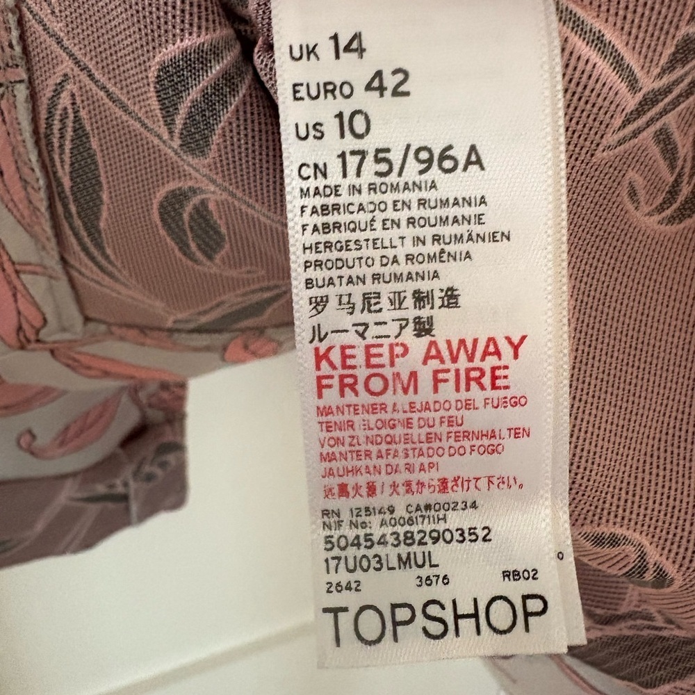 TOPSHOP Pink Floral Ruffle Peplum Blazer - Picture 5 of 8